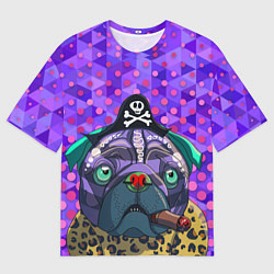 Футболка оверсайз мужская Pirate Dog, цвет: 3D-принт