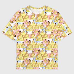 Футболка оверсайз мужская Индийская Йога, цвет: 3D-принт