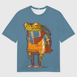 Футболка оверсайз мужская Лягуха-путешественица, цвет: 3D-принт