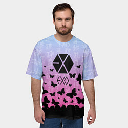 Футболка оверсайз мужская EXO БАБОЧКИ, цвет: 3D-принт — фото 2