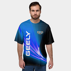 Футболка оверсайз мужская Geely Automobile, цвет: 3D-принт — фото 2