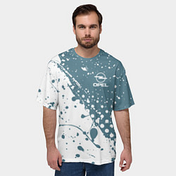 Футболка оверсайз мужская OPEL брызги, цвет: 3D-принт — фото 2