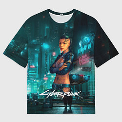 Футболка оверсайз мужская Vi cyberpunk2077 Ви, цвет: 3D-принт