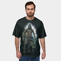Футболка оверсайз мужская Северянин Амлет, цвет: 3D-принт — фото 2