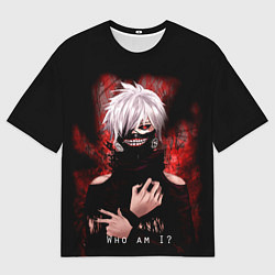 Футболка оверсайз мужская Tokyo Ghoul Токийский Гуль Who am I, цвет: 3D-принт