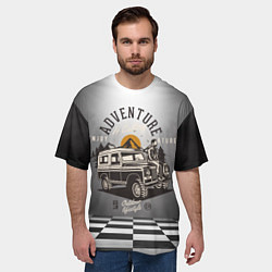 Футболка оверсайз мужская Путешествие на джипе, цвет: 3D-принт — фото 2