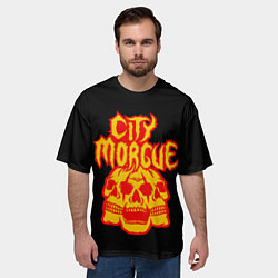 Футболка оверсайз мужская ZillaKami x SosMula City Morgue Черепа, цвет: 3D-принт — фото 2