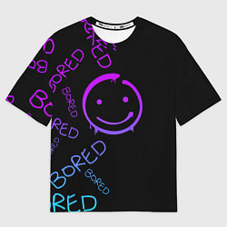 Футболка оверсайз мужская Neon Bored Half pattern, цвет: 3D-принт