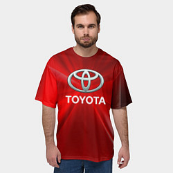 Футболка оверсайз мужская Toyota тойота, цвет: 3D-принт — фото 2