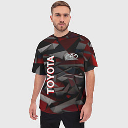 Футболка оверсайз мужская Toyota тойота abstraction, цвет: 3D-принт — фото 2