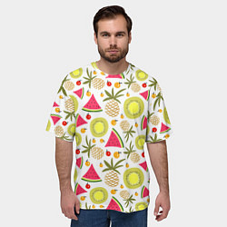 Футболка оверсайз мужская Летние вкусности, цвет: 3D-принт — фото 2