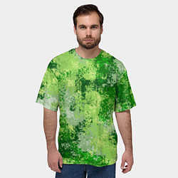 Футболка оверсайз мужская Спортивный камуфляж Пикси - Рукола, цвет: 3D-принт — фото 2