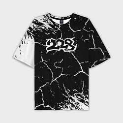Футболка оверсайз мужская 228 rap трещины, цвет: 3D-принт
