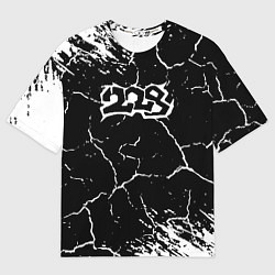 Футболка оверсайз мужская 228 rap трещины, цвет: 3D-принт