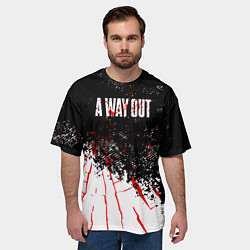 Футболка оверсайз мужская A way out, цвет: 3D-принт — фото 2