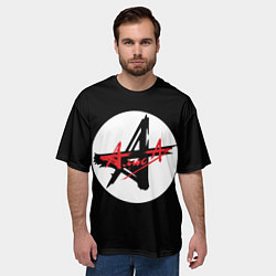 Футболка оверсайз мужская Алиса - русский рок, цвет: 3D-принт — фото 2