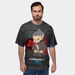 Футболка оверсайз мужская Такэмура Cyberpunk2077, цвет: 3D-принт — фото 2
