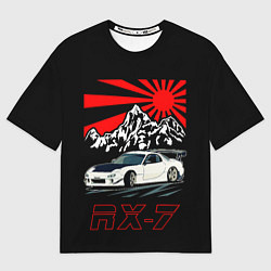 Футболка оверсайз мужская Мазда RX - 7, цвет: 3D-принт