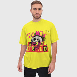 Футболка оверсайз мужская Punks Not Dead - Панки Хой!, цвет: 3D-принт — фото 2