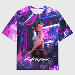 Футболка оверсайз мужская Cyberpunk 18 Judy, цвет: 3D-принт