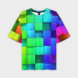 Футболка оверсайз мужская Color geometrics pattern Vanguard, цвет: 3D-принт