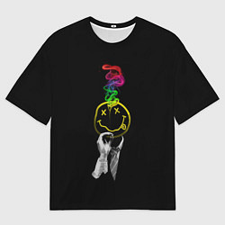 Футболка оверсайз мужская NIRVANA цветной дым, цвет: 3D-принт