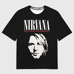 Футболка оверсайз мужская NIRVANA Kurt Cobain, цвет: 3D-принт