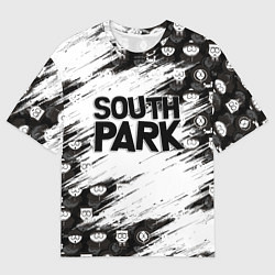 Футболка оверсайз мужская Южный парк - персонажи и логотип South Park, цвет: 3D-принт