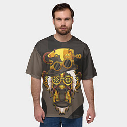 Футболка оверсайз мужская Стимпанк Заводная Обезьяна, цвет: 3D-принт — фото 2
