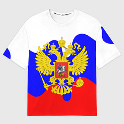 Футболка оверсайз мужская Герб россии герб, цвет: 3D-принт