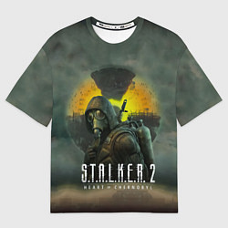 Мужская футболка оверсайз S T A L K E R 2 Heart of Chernobyl Сталкер 2 Сердц