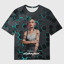 Футболка оверсайз мужская Cyberpunk2077 Джуди, цвет: 3D-принт
