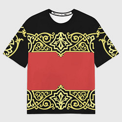 Футболка оверсайз мужская Славянский Узор Вензеля 3D, цвет: 3D-принт