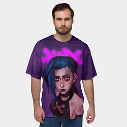 Футболка оверсайз мужская ARCANE League Of Legends JINX, цвет: 3D-принт — фото 2