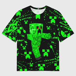 Футболка оверсайз мужская MINECRAFT - CREEPER МАЙНКРАФТ, цвет: 3D-принт