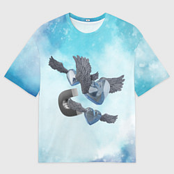 Футболка оверсайз мужская Angel Hearts, цвет: 3D-принт