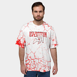 Футболка оверсайз мужская Led zeppelin Трещины, цвет: 3D-принт — фото 2