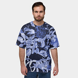 Футболка оверсайз мужская Цветы Темные Розы, цвет: 3D-принт — фото 2