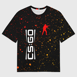 Футболка оверсайз мужская КС ГО Краска, цвет: 3D-принт