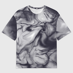 Мужская футболка оверсайз Бело-черный тай-дай