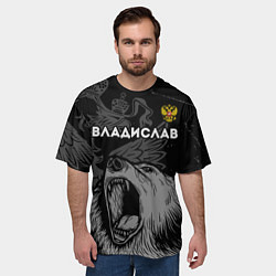 Футболка оверсайз мужская Владислав Россия Медведь, цвет: 3D-принт — фото 2