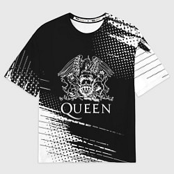 Футболка оверсайз мужская Queen герб квин, цвет: 3D-принт