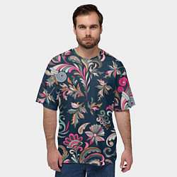 Футболка оверсайз мужская Холодная хохлома, цвет: 3D-принт — фото 2
