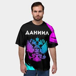 Футболка оверсайз мужская Даниил Россия, цвет: 3D-принт — фото 2