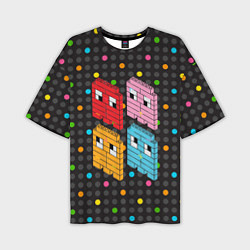 Мужская футболка оверсайз Pac-man пиксели