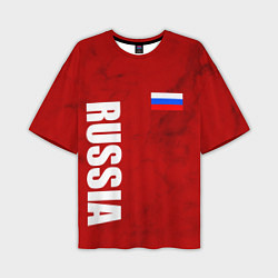 Футболка оверсайз мужская RUSSIA - RED EDITION - SPORTWEAR, цвет: 3D-принт