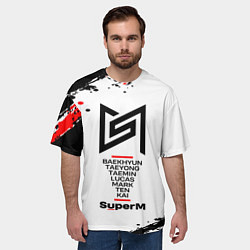 Футболка оверсайз мужская SuperM суперМ, цвет: 3D-принт — фото 2