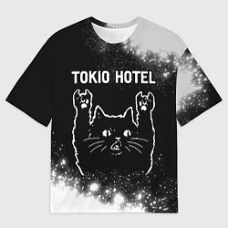 Футболка оверсайз мужская Tokio Hotel Rock Cat, цвет: 3D-принт
