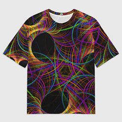 Футболка оверсайз мужская Deep black space and wormholes, цвет: 3D-принт