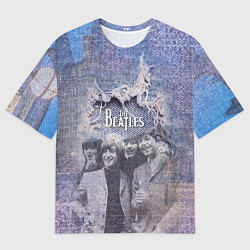 Футболка оверсайз мужская The Beatles Легендарная Ливерпульская четвёрка, цвет: 3D-принт